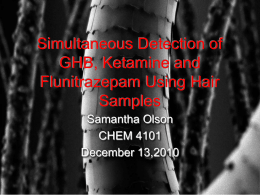 Simultaneous Detection of GHB, Ketamine and Flunitrazepam Using