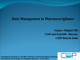 Data Management in Pharmacovigilance