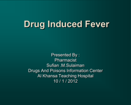 Drug Induced Fever