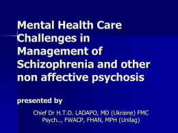 Schizophrenia - IAPNN - International Association of Psychiatric