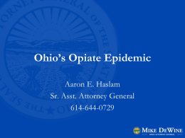 Ohio`s Opiate Epidemic - Cuyahoga County Board of Health