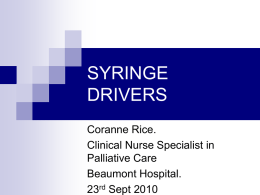 Syringe Driver - Beaumont Hospital