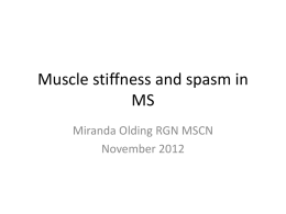 Muscle stiffness and spasm (2)
