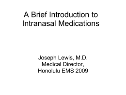 Intranasal Medications
