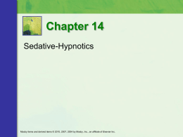 Sedative- Hypnotics
