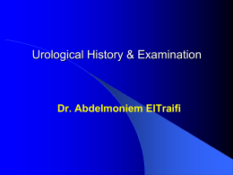 3-Urological History & Examination