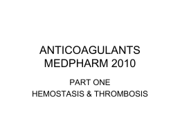 Anticoagulant Presentation