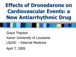 Effects of Dronedarone on Cardiovascular Events