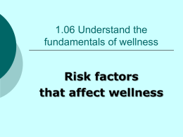 1.06 Risk factors that affect wellness