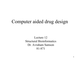 Pharm 202 Computer Aided Drug Design - Bar