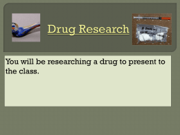 Drug Research - North Thurston Public Schools