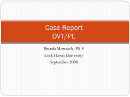 Case Report DVT/PE