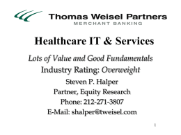 Health Care Information Technology & Medical Devices