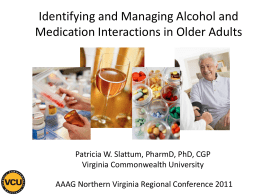 Identifying and Managing Alcohol and Medication