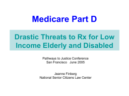 Medicare Part D Training for Low Income Health Advocates