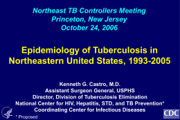 Tuberculosis in Foreign-born Persons, United States 1993-1997