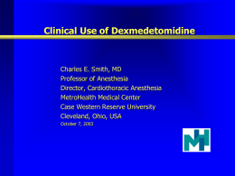 Pharmacologic Agents Used for the Sedative and Analgesic
