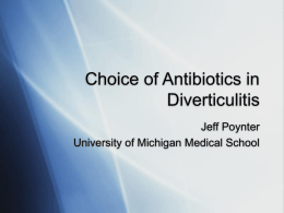 Choice of Antibiotics in Uncomplicated and Complicated