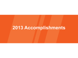 2013 Accomplishments - Nassau Inter