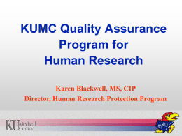Protecting Human Subjects at KUMC