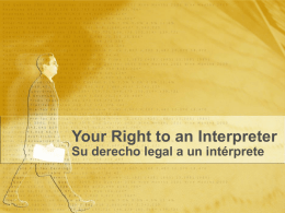 Your Right to an Interpretar
