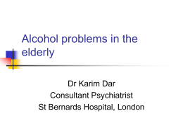 Alcohol problems in the elderly