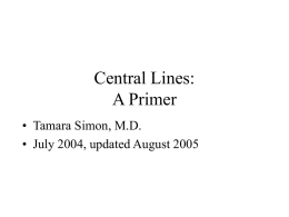 Central Lines A Primer