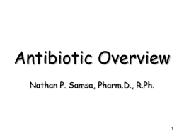 β-Lactam Antibiotics