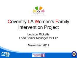 Coventry LA Women’s Family Intervention Project