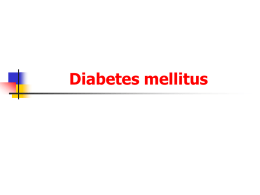 Diabetes mellitus - Comenius University