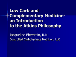 Low Carb and Complementary Medicine