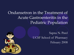 Ondansetron in the Treatment of Acute Gastroenteritis