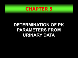 Calculation of k from Urinary Excretion Data