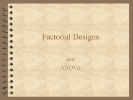 Factorial Designs - Villanova University