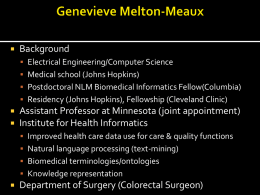 Genevieve Melton, MD, MA Assistant Professor, University