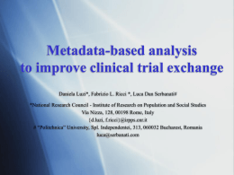 Metadata-based analysis to improve clinical trial exchange