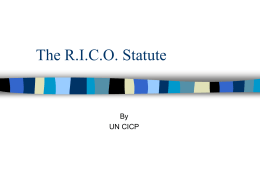 The RICO Statue - United Nations Office on Drugs and Crime
