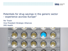 Potentials for drug savings in the generic sector
