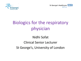 Biologics for the respiratory physician