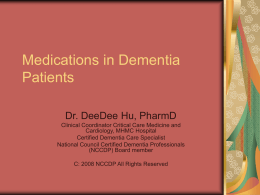 Medications in Dementia Patients