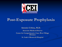 Post-Exposure Prophylaxis