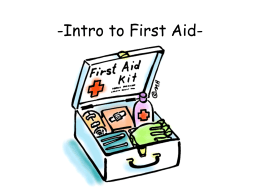 -Intro to First Aid- - Washburn High School