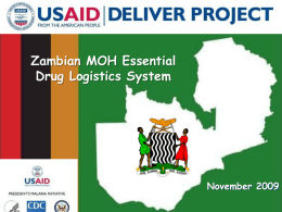 Zambian MOH Essential Drug Logistics System