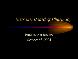 Missouri Board of Pharmacy