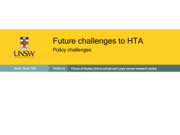 Future challenges to HTA