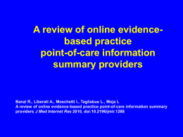 Online evidence-based practice point-of