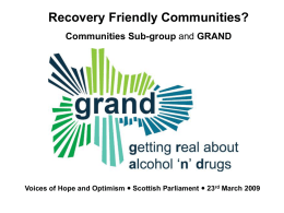 Recovery Friendly Communities