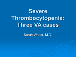 Three cases of Thrombocytopenia