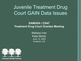 Juvenile Treatment Drug Court