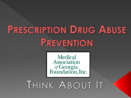 Prescription Drug Abuse Prevention
